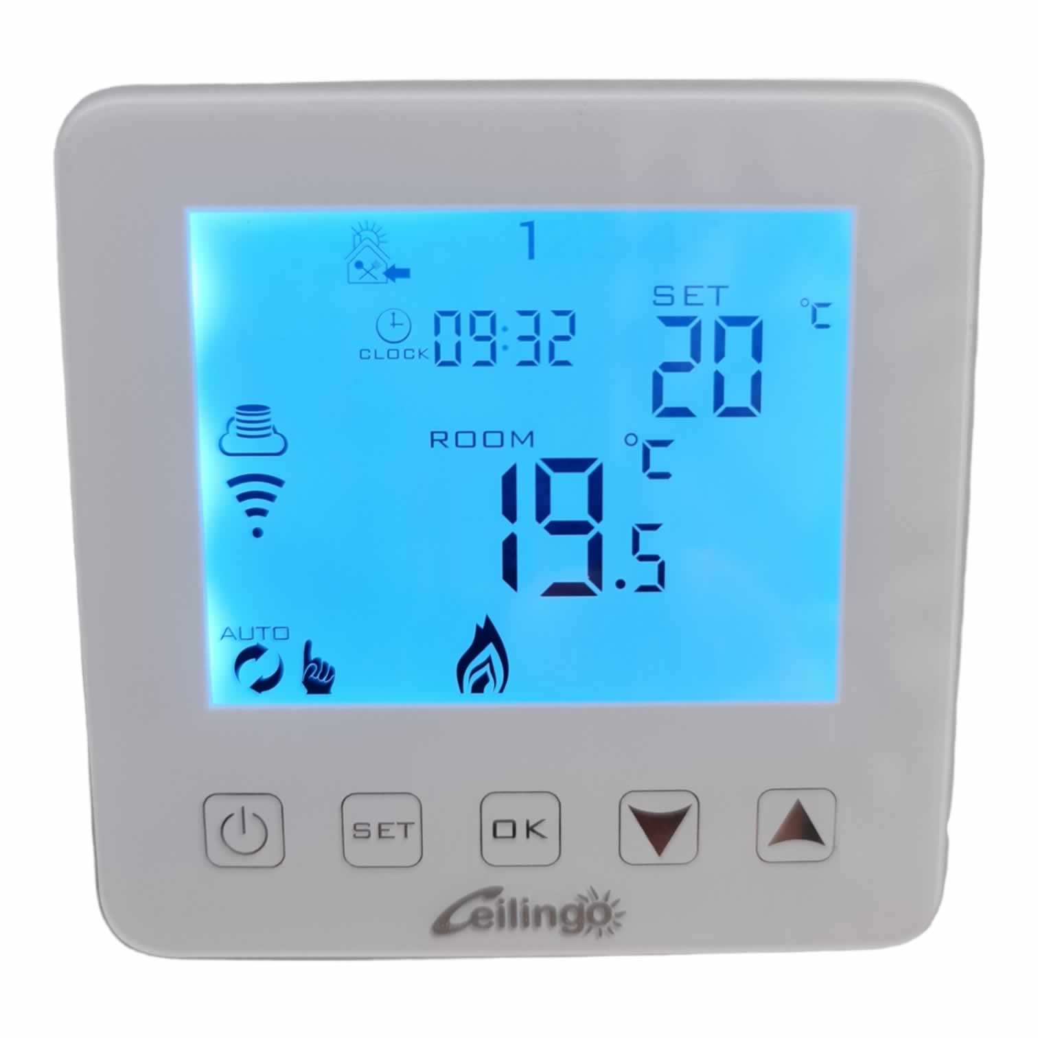 Thermostat connecté Ceilingo pour plafond et plancher chauffant